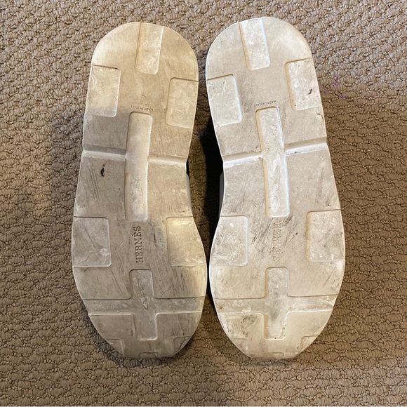 Hermès Men’s Rebus Low Top Black & White & Grey Leather Sneakers UK9 (EUR 42) - Picture 8 of 11